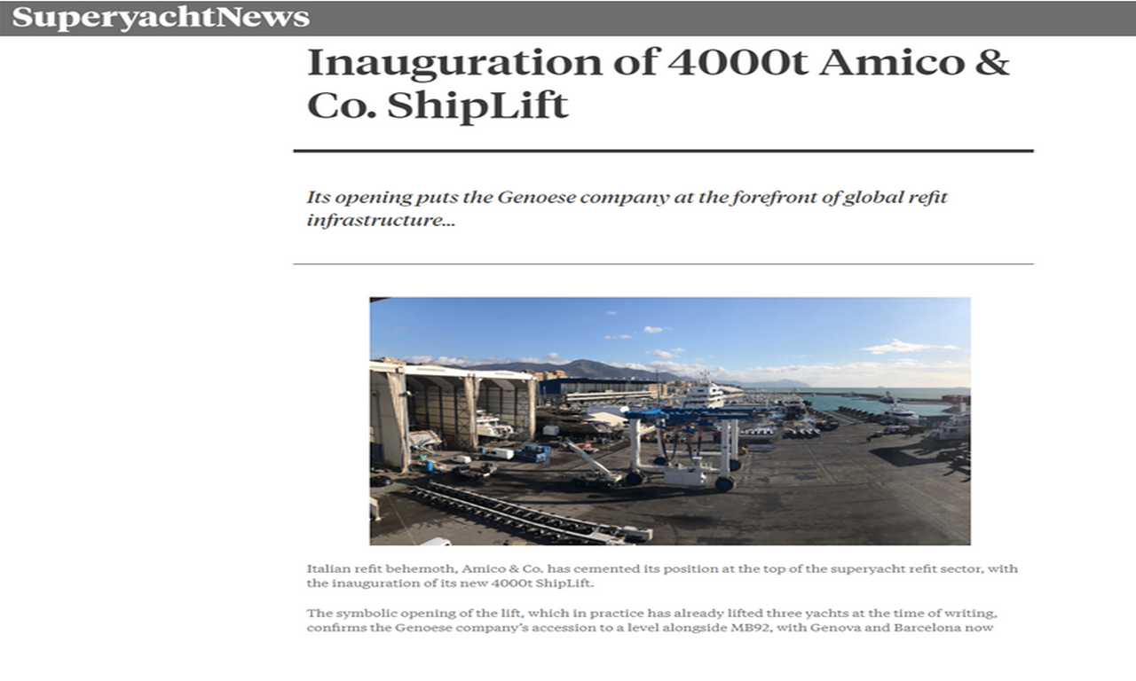 SuperyachtNews - Inauguration of 4000t Amico & Co. ShipLift